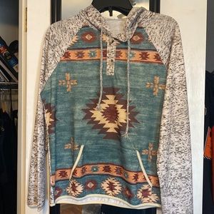 Womens Aztec Hoodie